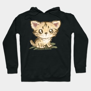 Kitten with lurid eyes Hoodie